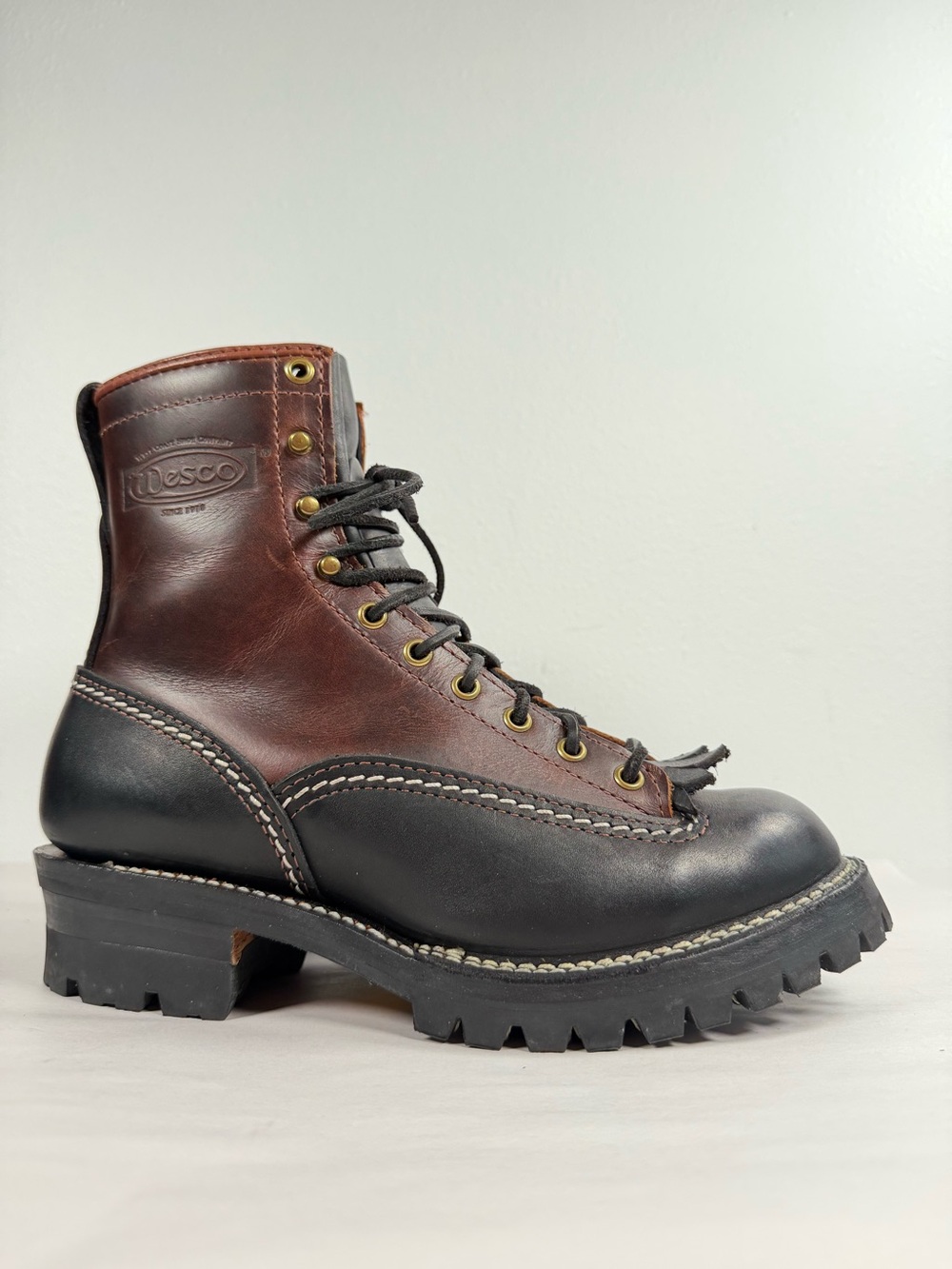 Wesco Jobmaster Men’s Two-tone Size 8 E Lace To Toe 100 Anniversary Made In USA